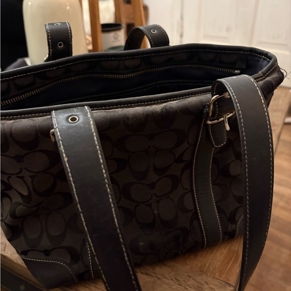 Coach Black Signature Shoulder Bag